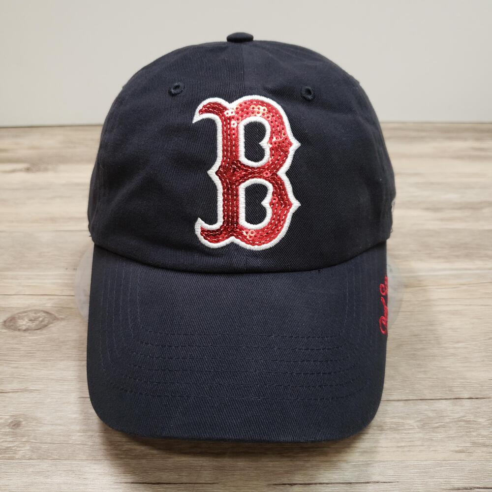 Boston Red Sox Hat Cap Strap Back Womens One Size Navy MLB Baseball 47 Brand